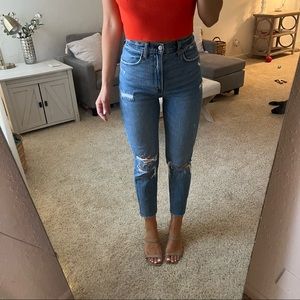 Abercrombie & Fitch The Ankle Straight Ultra High Rise Curve Love Jeans 27/4R